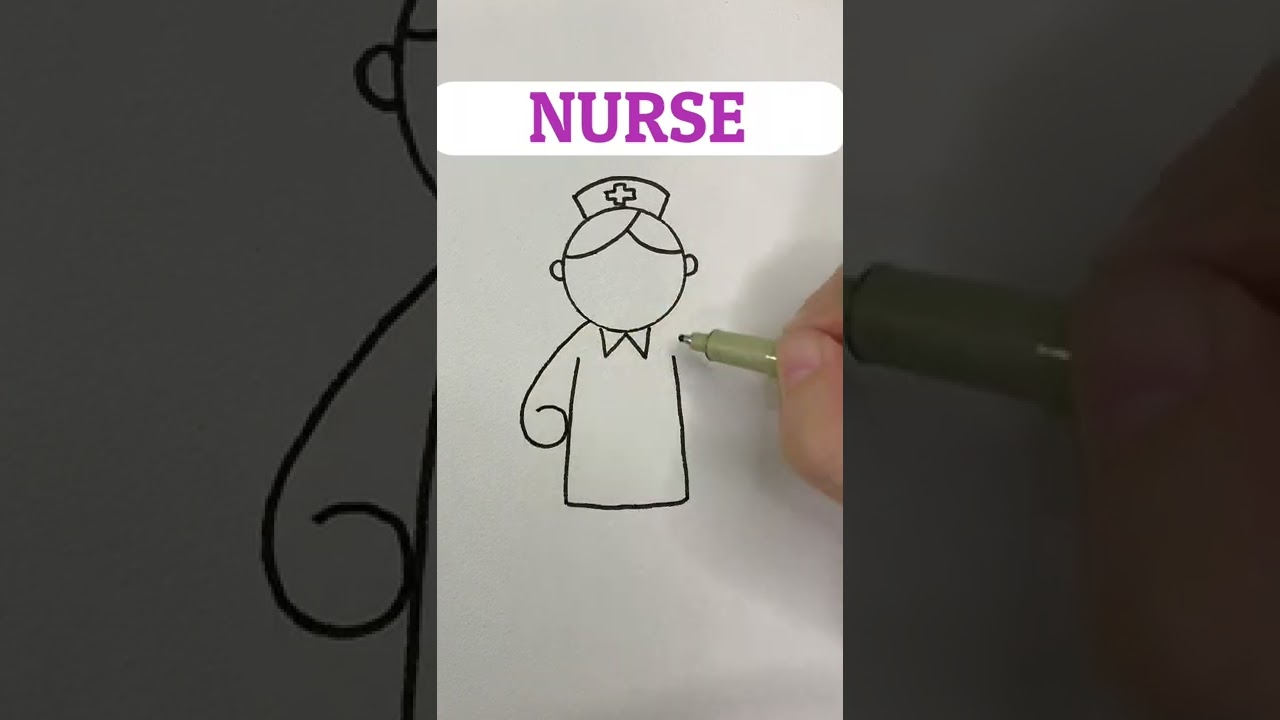 NURSE DRAW AND COLOR | KID DRAWING  #shorts