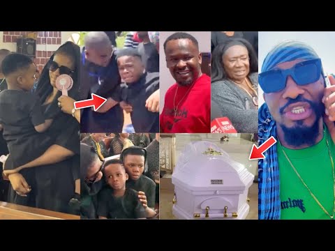 Junior Pope Wife & K!ds Cry At Funeral; Actor Zuby Michael & Others Join