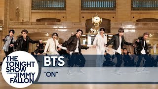 BTS Performs  ON  at Grand Central Terminal for T