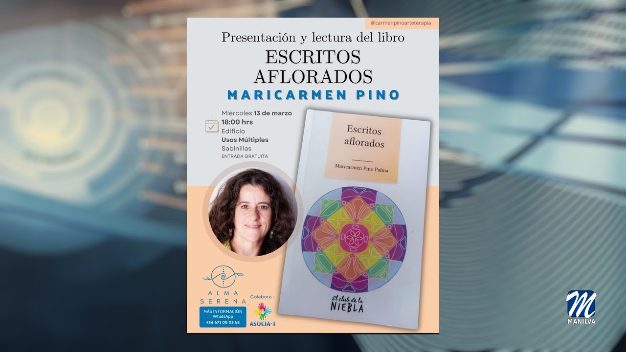 Maricarmen Pino presenta este miércoles su libro “Escritos aflorados”https://youtu.be/MZiGQQn-las
