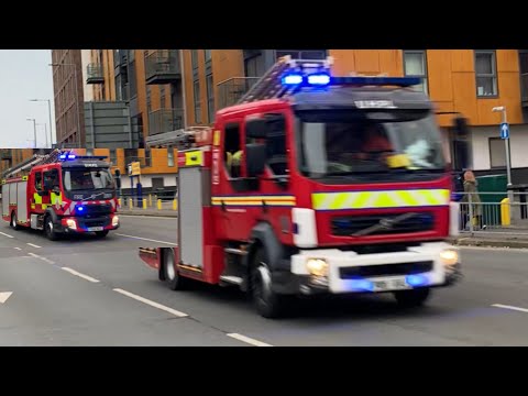 Manchester Central Pumps Responding Greater Manchester Fire Rescue Service