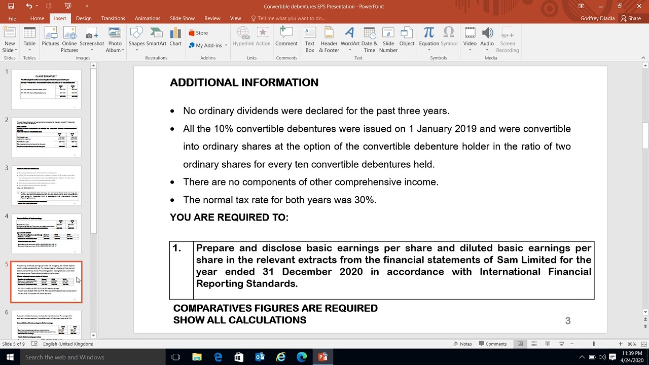 Convertible debentures presentation