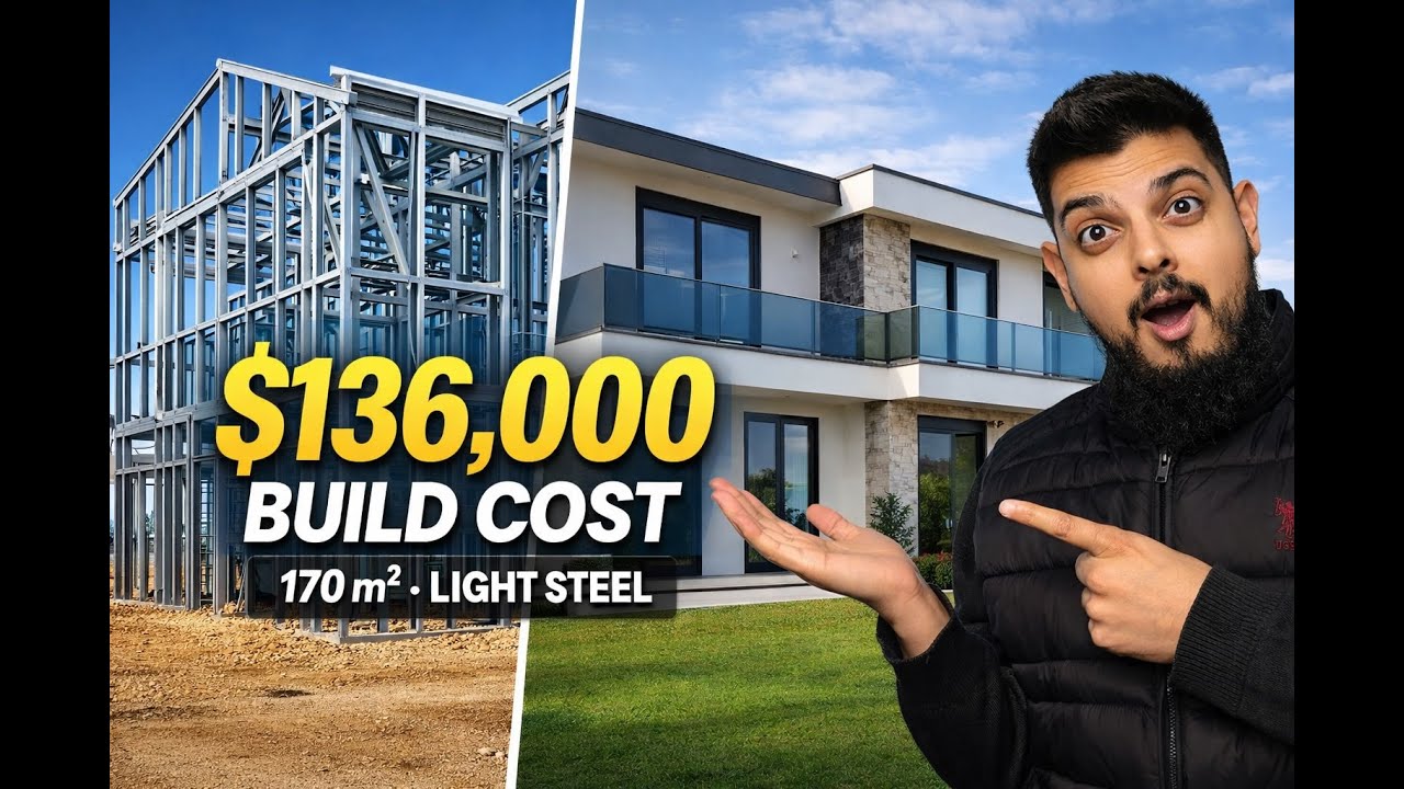 Light Steel Villa Construction Tour & Cost to Build Villa Breakdown | Antalya, Turkey