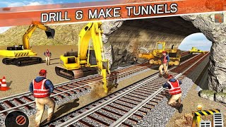 Railway Construction Simulator Gameplay | Tunnel Construction for Train