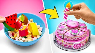 Let's Make Fun Birthday Party Food with Toy Kitchen Cooking || FUN CRAFTS! 🎂🎈