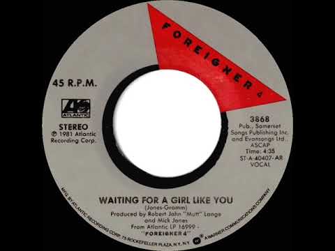 1981 HITS ARCHIVE: Waiting For A Girl Like You - Foreigner (a #2 record--stereo 45 single version)