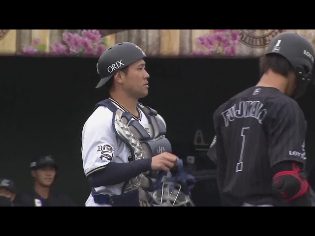 【7回表】バファローズのドラフト3位ルーキー・福永奨が正確な送球で盗塁を阻止した!! 2022年2月23日 オリックス・バファローズ 対 千葉ロッテマリーンズ