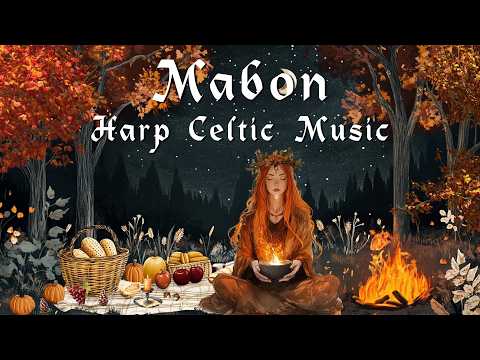 Mabon 🍂🍎- Harp Celtic Music 432 Hz - Enchanting Witchcraft Music - 🌙 Magical, Fantasy, Witchy Music