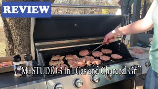 MFSTUDIO Gas And Charcoal Grill Combo Review - Great Quality Outdoor Grill