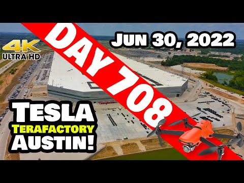 5000 MODEL Ys OUT OF GIGA TEXAS Q2! - Tesla Gigafactory Austin 4K  Day 708 - 6/30/22 - Tesla Texas