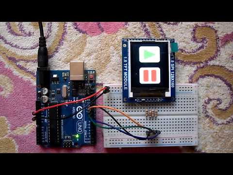 Arduino UNO with ST7735 160x128 TFT display example