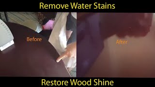 Remove White Spot (water or heat stain) from Wood Table - Ironing Technique.