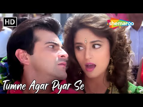 Tumne Agar Pyar Se Dekha Nahi Mujhko | Madhuri Dixit, Sanjay Kapoor | Alka Yagnik Hit Songs | Raja