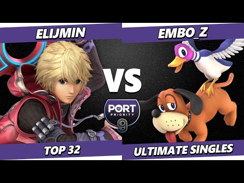 Port Priority 9 - Elijmin (Shulk) Vs. embo_z (Duck Hunt) Smash Ultimate - SSBU