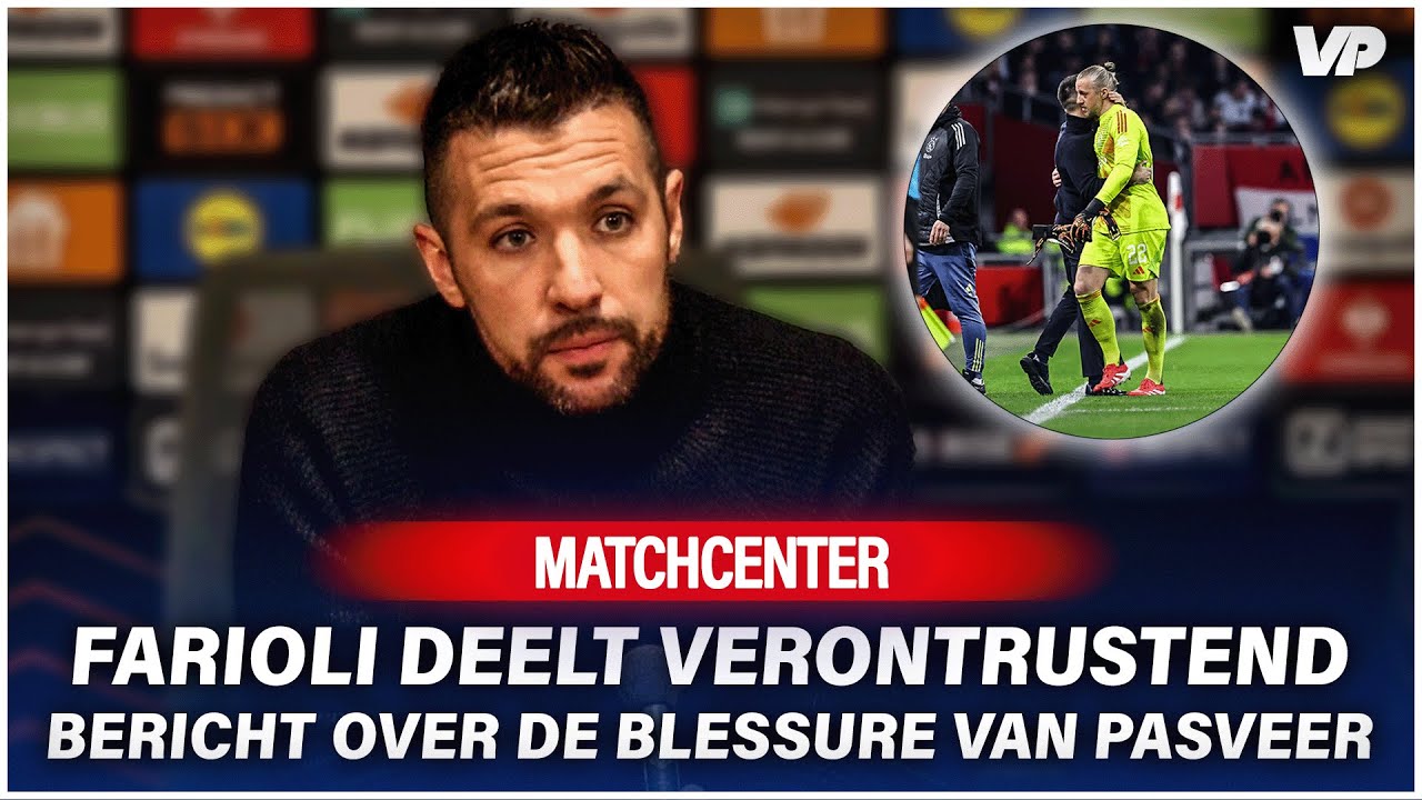 Thumbnail for article: Grote zorgen om Pasveer op persconferentie Ajax: 'Hij was heel verdrietig'