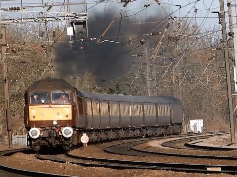 WCRC 47826, 851 & 854 "Diamond Jubilee" passing Dringhouses (York) on ECS moves | 9th December 2018
