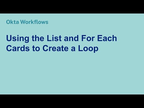 Using The List And For Each Cards To Create A Loop