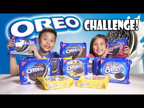 OREO CHALLENGE!!! The Blindfold Cookie Tasting Game Show! Video