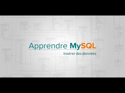 Apprendre MySQL 7 20 Insérer des données INSERT INTO