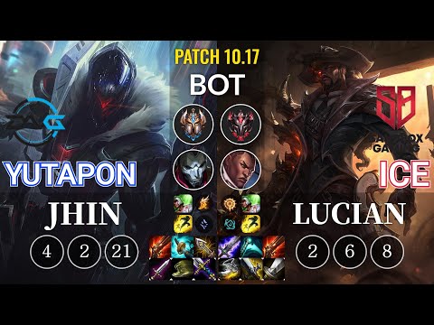 DFM Yutapon Jhin vs SB Ice Lucian Bot - KR Patch 10.17
