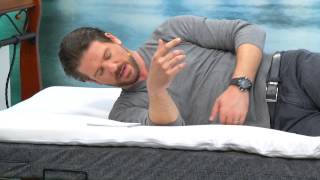 Matratzenauflage aus thermoaktivem Memory-Foam mit Bezug, 90x200x5 cm