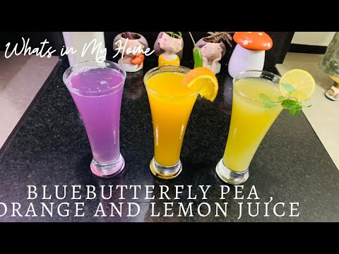 Blue Butterfly, Orange & Lemon juice| Butterfly Pea drink| Healthy drink|Orange Juice|Lemon Juice