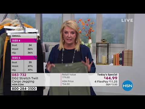 DG2 by Diane Gilman Stretch Twill Cargo Jegging  Basic