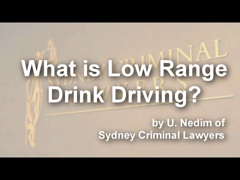 What is Low Range Drink Driving?