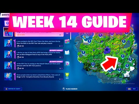 ALL WEEK 14 CHALLENGES FORTNITE SEASON 7 ( WEEK 14 CHALLENGES / EPIC QUESTS )
