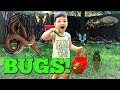 Caleb And Mommy Play Outside and Find REAL BUGS! Pretend Play with Insects!