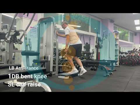 1DB bent knee SL calf raise