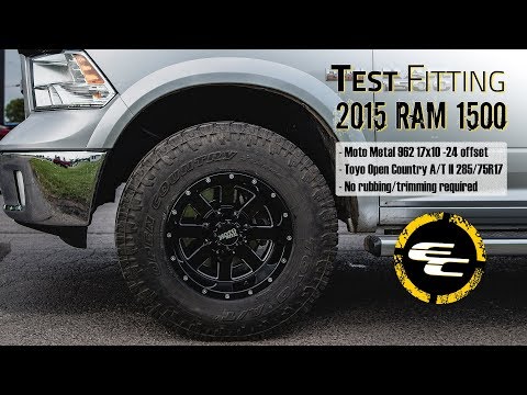 Test Fitting - 2015 Ram 1500 w/ 17" Moto Metal 962 & 34" Toyo Open Country A/T II