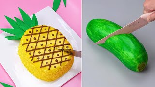 Amazing Fondant Fruit Cake Looks Like Real | So Yummy Fruti Dessert |  DIY Easy Cake Decorating