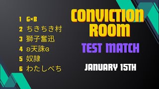 24/1/15 CONVICTION ROOM TestMatch