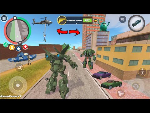 Rope Hero: Vice Town (Transformers Airplane Fight Robot X Group) Stadium Zone - Android Gameplay HD