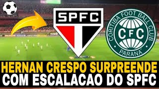O TÉCNICO HERNÁN CRESPO ESCALOU UM TIME RUIM PARA O CONFRONTO DIANTE DO CORITIBA 