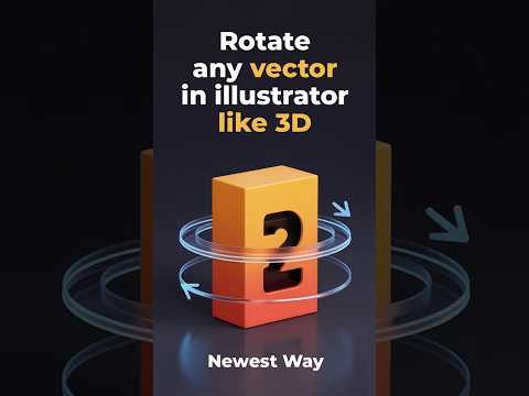 Illustrator’s Turntable Magic! Rotate Any Vector Object Effortlessly, Just like 3D