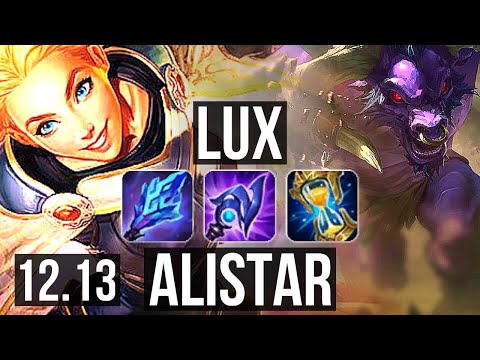LUX & Ezreal vs ALISTAR & Aphelios (SUP) | 4.5M mastery, 1400+ games, 6/3/18 | NA Diamond | 12.13