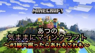 あつの気ままにマインクラフト＃１縦穴掘ったらあれもこれも～