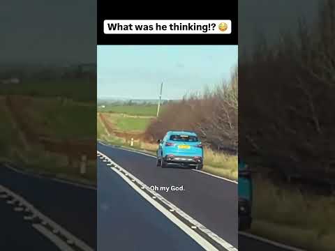 What was he thinking!? #uk #dashcam #roadrage