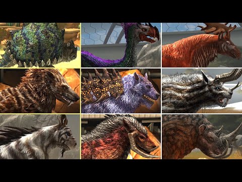 ALL HYBRID CENOZOIC & ALL VIP CENOZOIC. All Max Level 40, All Evolutions | Jurassic World The Game