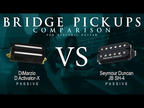 DiMarzio D ACTIVATOR X vs Seymour Duncan JB SH-4 - Passive Bridge Pickup Guitar Tone Comparison Demo