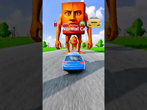 Big & Small Cars vs Sahur Family Tunnel