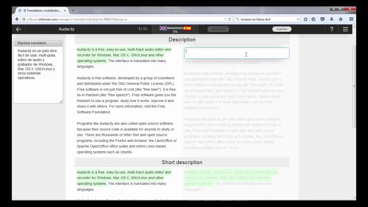 Software Informer translation interface tutorial
