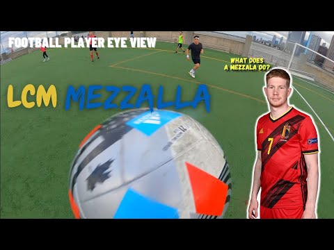 Football player left midfielder Mezzala eye view