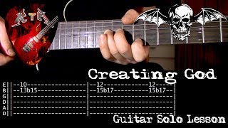Creating God Guitar Solo Lesson - Avenged Sevenfold (with tabs)