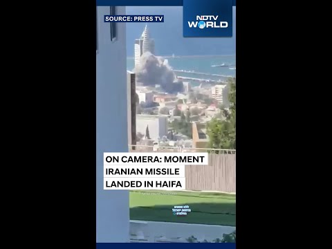 On Camera: Moment Iranian Missile Struck A Building In Haifa