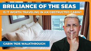 Brilliance of the Seas - Cabin 7636 walkthrough | Exploring the âpartially Obstructedâ #cabin
