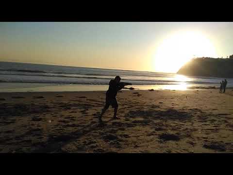 Mom coaching the G-Unit Twins. Beach Day