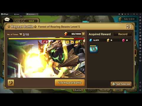 Hero & Rune - Karzhan - Forest of Roaring Beasts Level 5 Summoners War